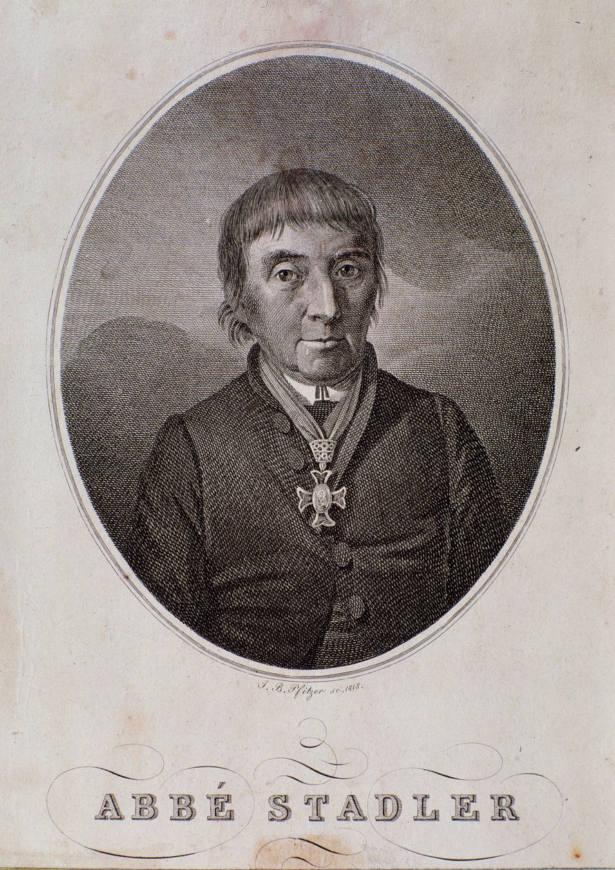 Retrato de Maximilian Stadler (gravura de Unknown artist