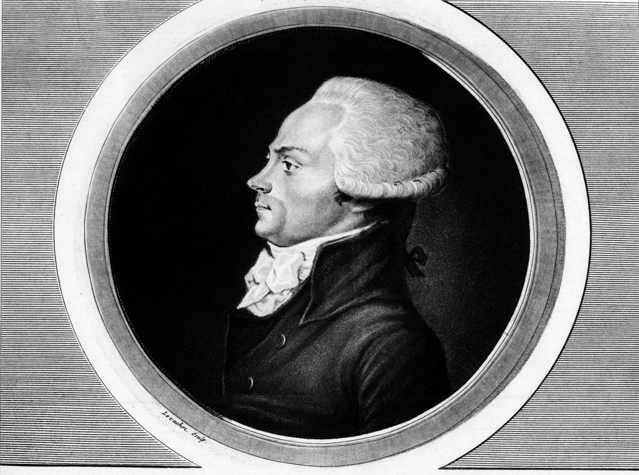 Retrato de Maximiliano por Robespierre (1758-1794), membro dos Estados Gerais e representante de Paris na Convenção Nacional. in "Collection complete des tableaux historiques de la revolution francaise, en trois volumes". 1804. de Unknown artist