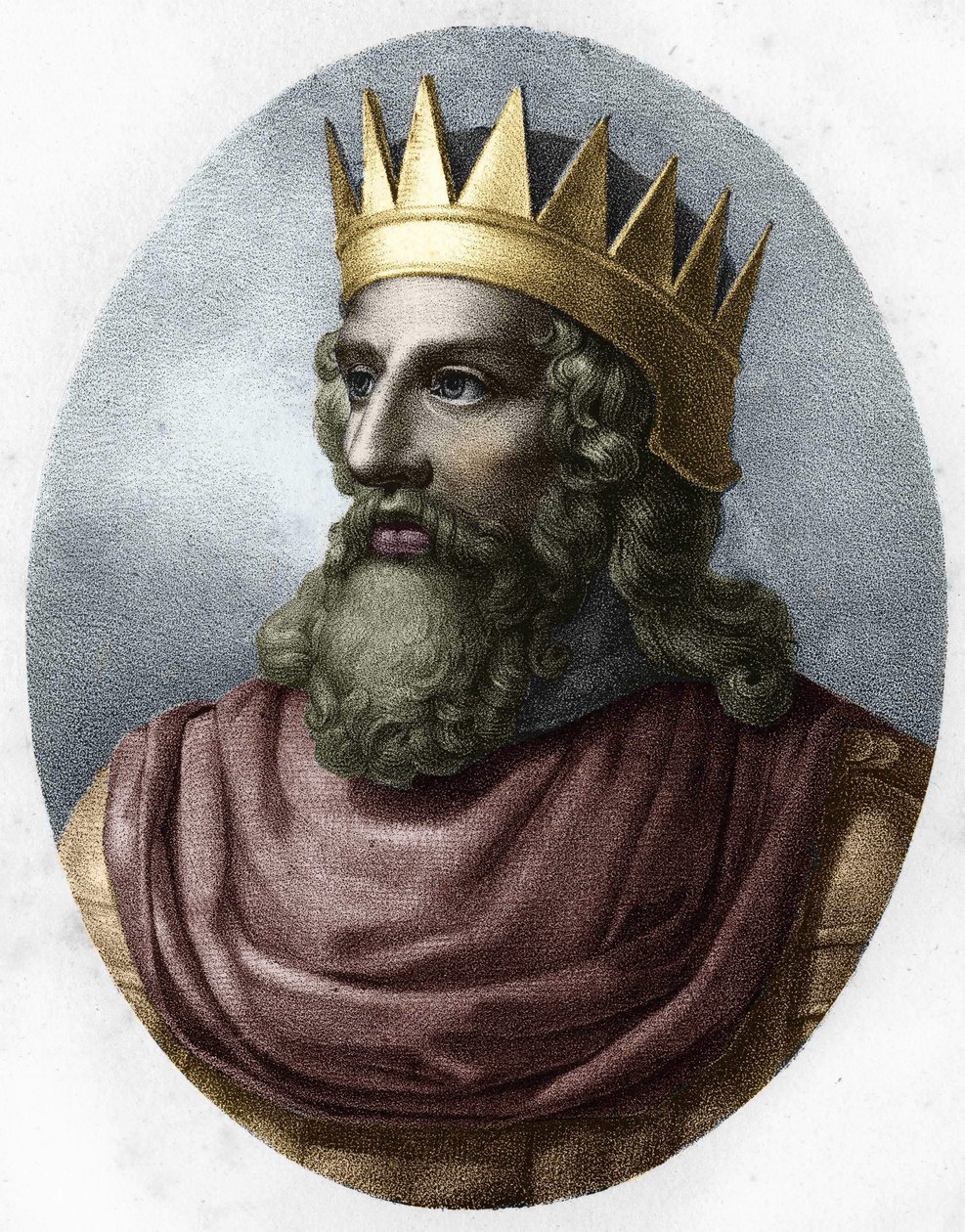 Retrato de Merovech (v. 448-v. 458). de Unknown artist