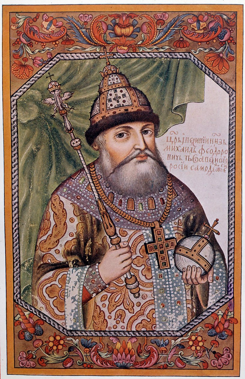 Retrato de Mikhael (Michael III) I Romanov (1591-1645), czar da Rússia de Unknown artist