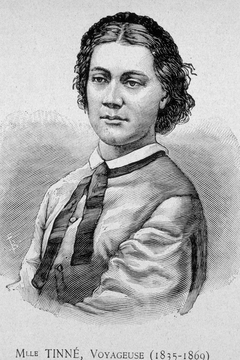 Retrato de Miss Tinné, Traveller (1835 - 1869) - grav. Século XIX de Unknown artist