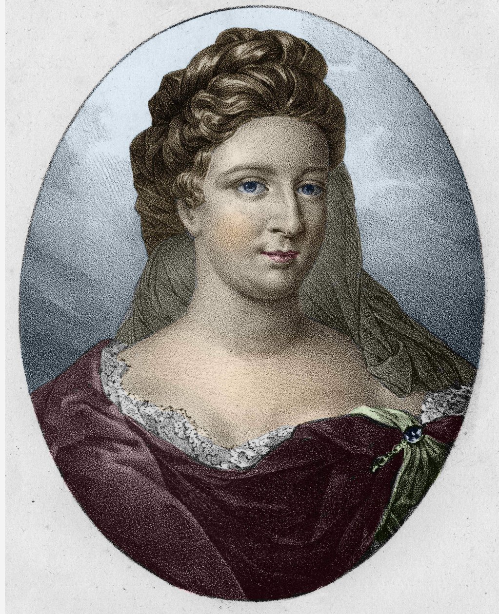 Retrato da Sra. Antoinette Deshoulières (1634-1694) de Unknown artist