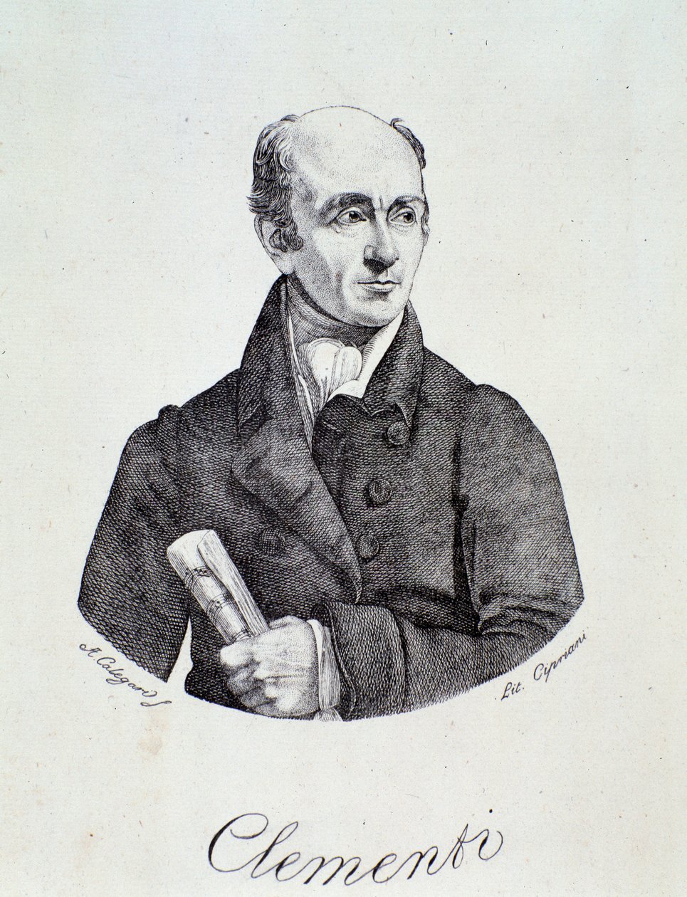 Retrato de Muzio Clementi (gravura) de Unknown artist