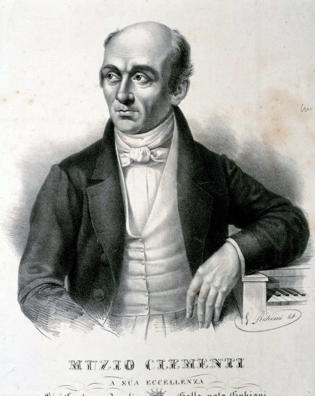 Retrato de Muzio Clementi (água-forte) de Unknown Artist