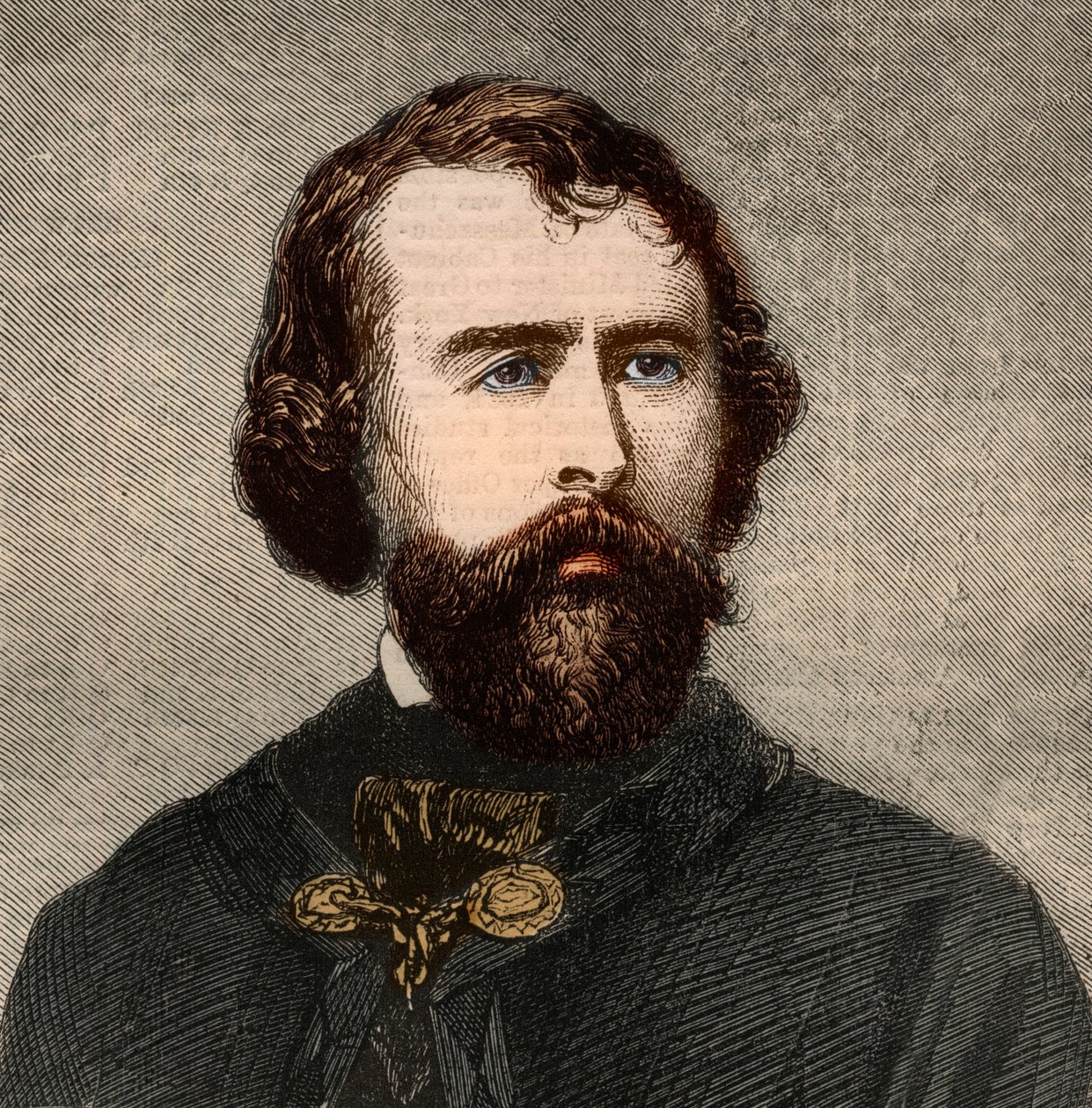 Retrato de Nathaniel Parker Willis (1806-1867), escritor americano. Gravura em "The illustrated London News", de 23 de Janeiro de 1858. de Unknown artist