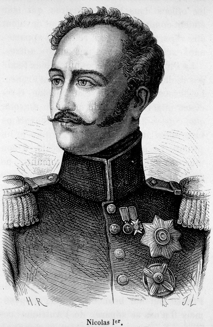 Retrato de Nicolau I, Imperador da Rússia (1796 - 1855) de Unknown artist