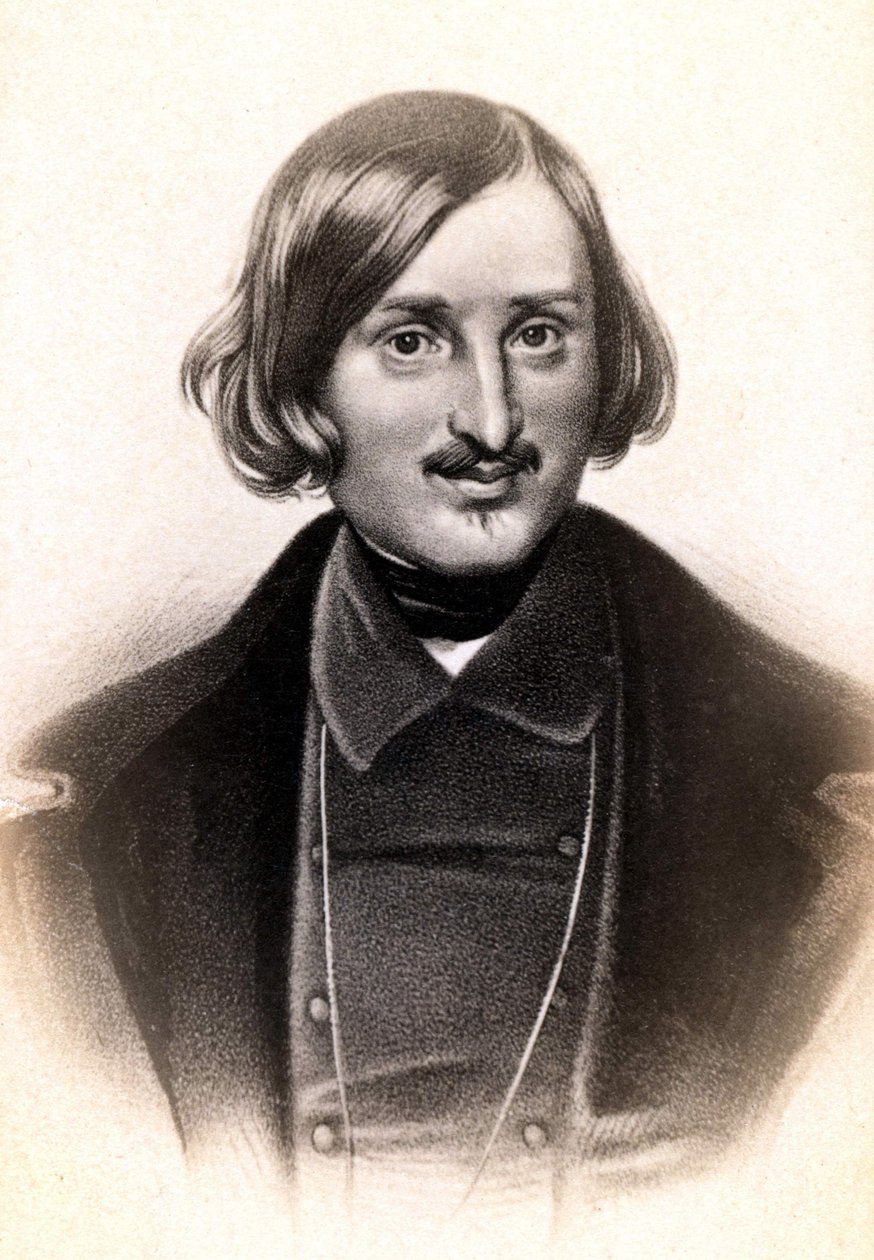 Retrato de Nicolai Vasilyevich, disse em francês Nicolas Gogol (1809 - 1852), escritor russo. Gravura sd. Século XIX. de Unknown artist