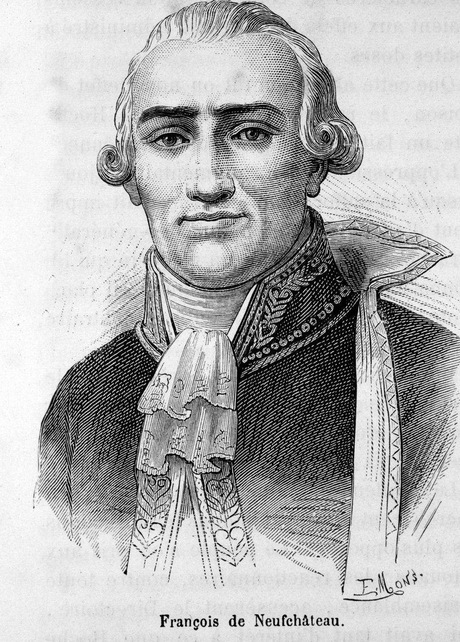 Retrato de Nicolas Louis Francois de Neufchateau (1750-1828), escritor e político francês. de Unknown artist