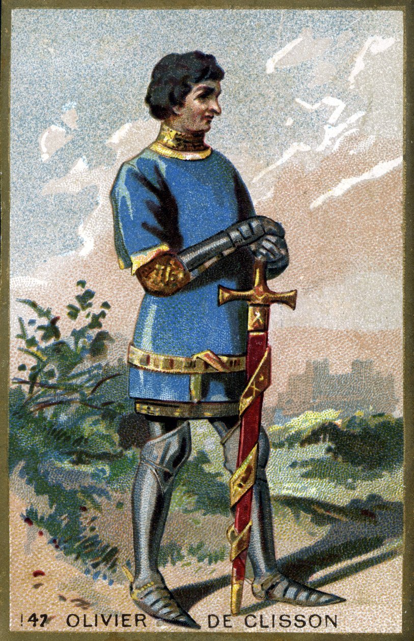 Retrato de Olivier de Clisson (1336 - 1407). Cromolitografia do final do século XIX. de Unknown artist