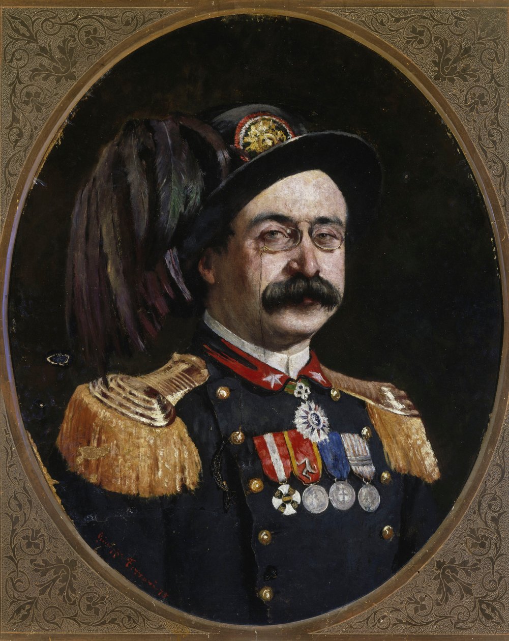Retrato de Oreste Baratieri (1841-1901) (óleo sobre tela) de Unknown artist