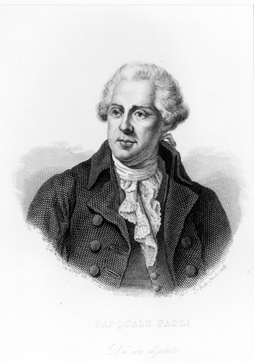 Retrato de Pasquale ou Pascal Paoli (1725 - 1807), Patriote Corsica. de Unknown artist