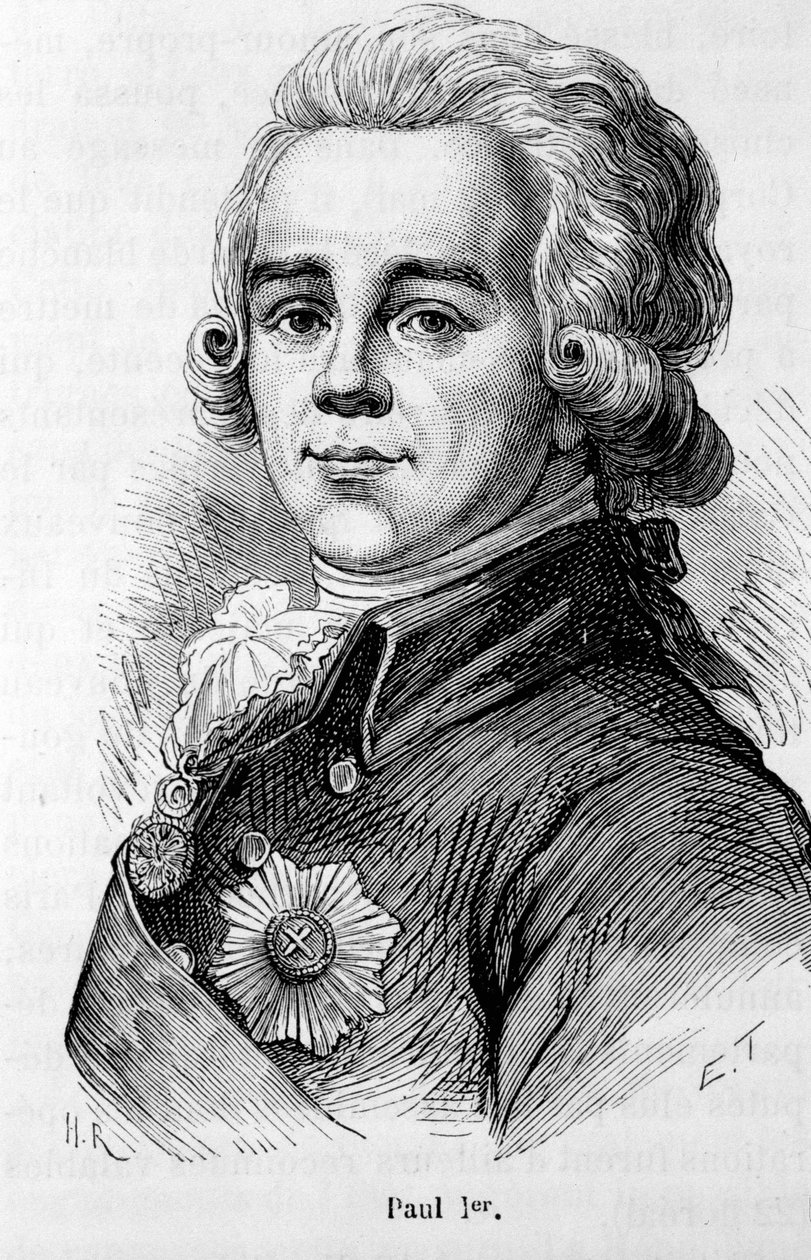 Retrato de Paul I Petrovich (1754-1801), Czar da Rússia de Unknown artist