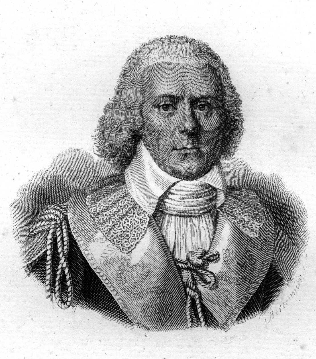 Retrato de Paul de Barras (1755-1829), político francês, Gravura do século XIX de Unknown artist