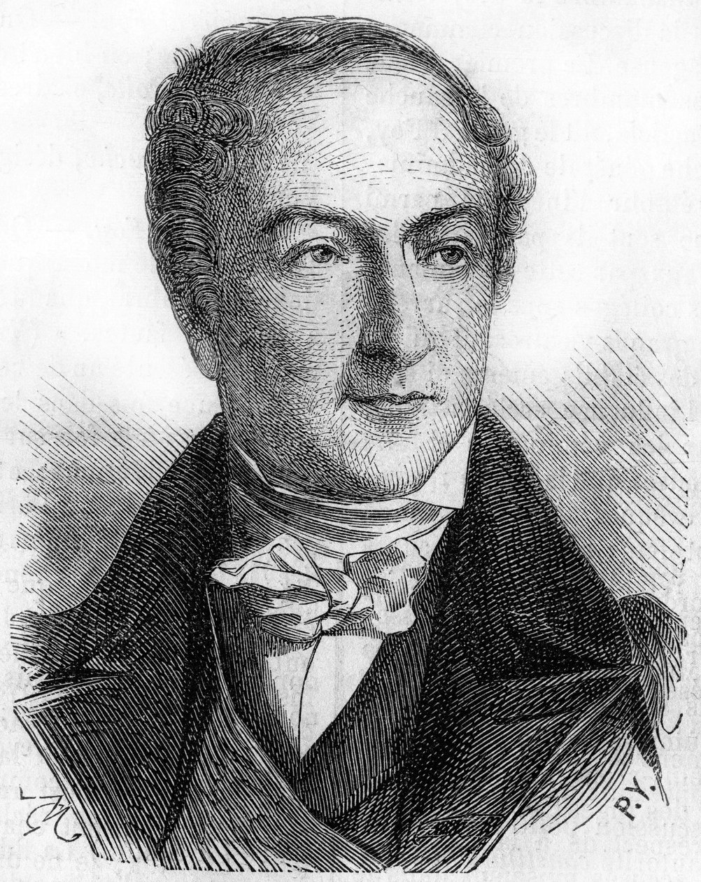 Retrato de Peyronnet (ou Peyronet), político francês (1778 - 1854). de Unknown artist