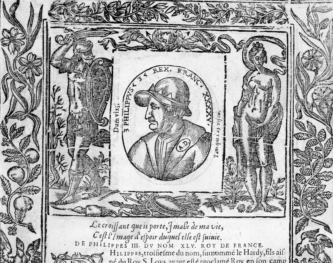 Retrato de Filipe III Le Hardi, Rei de França de 1270 a 1285. de Unknown artist