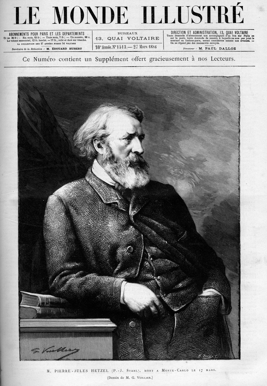 Retrato de Pierre-Jules Hetzel de Unknown artist