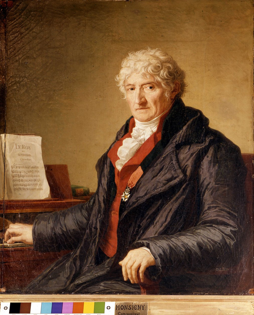 Retrato de Pierre Alexandre Monsigny (1729-1817), compositor francês. Pintura a partir de 1812. Biblioteca da Ópera de Paris. de Unknown artist