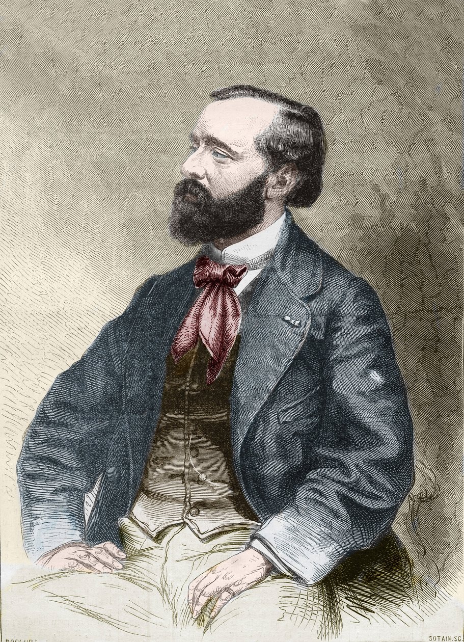 Retrato de Pierre Alexix Ponson du Terrail, escritor, folietonista 1829-1871. de Unknown artist