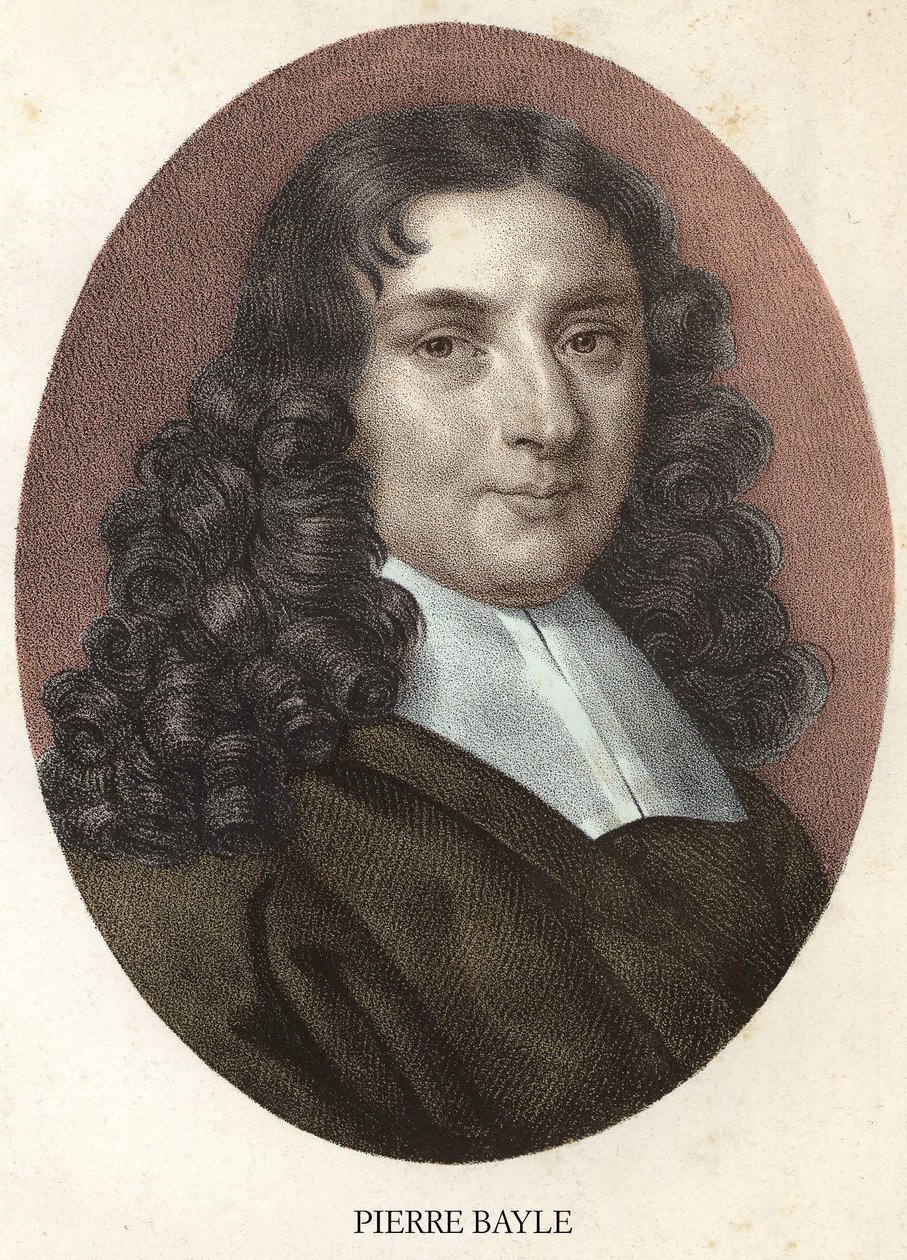 Retrato de Pierre Bayle filósofa e escritora francesa (1647-1706) de Unknown artist