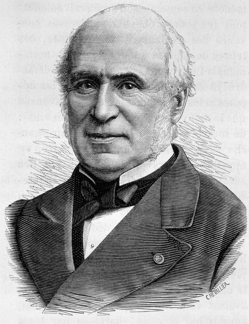 Retrato de Pierre Charles Chesnelong (1820 - 1899). Gravura do final do século XIX em "Histoire de France" de H. Martin. de Unknown artist