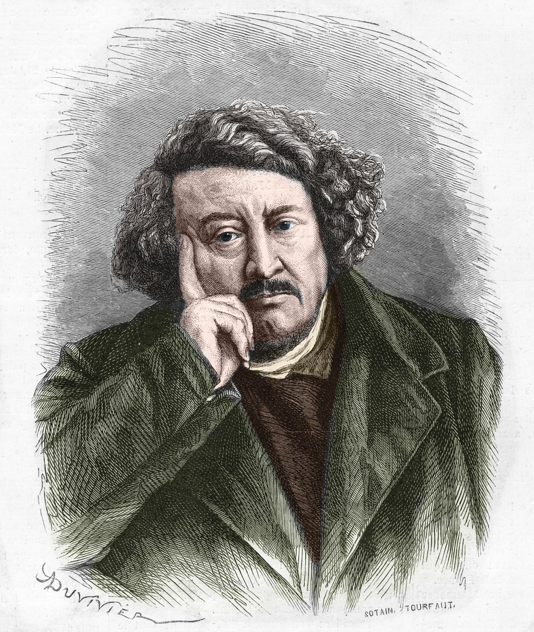 Retrato de Pierre Leroux, filósofo, publicista e político francês (1797 - 1871). de Unknown artist