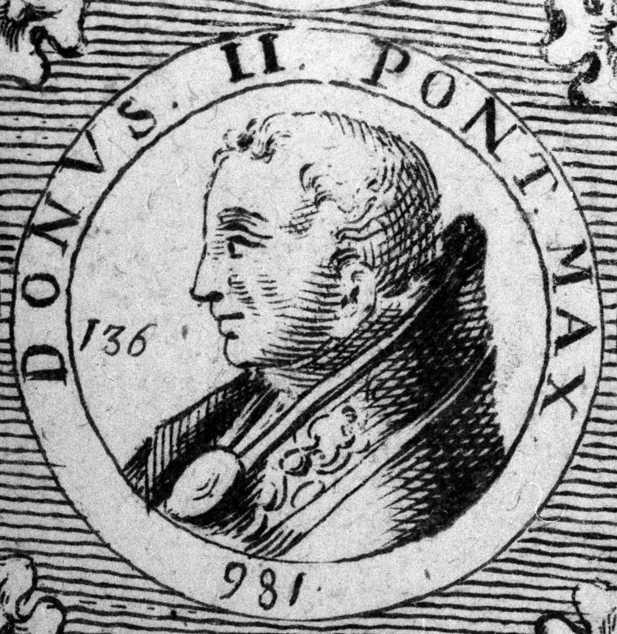 Retrato do Papa Donus II (Papa 973). de Unknown artist