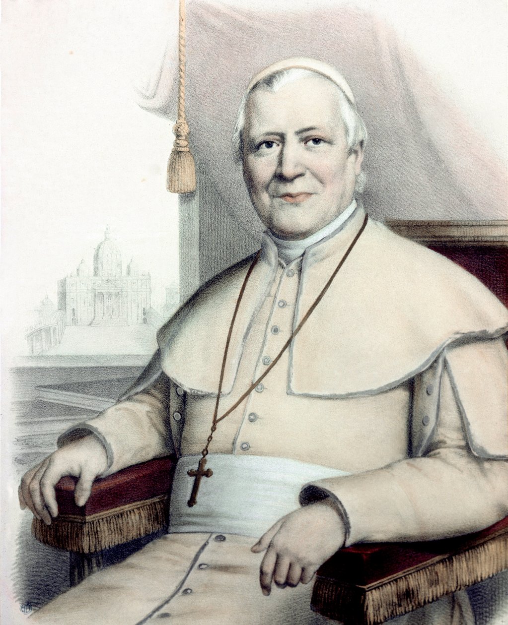 Retrato do Papa Pio IX (Giovanni Maria Mastai Ferretti) de Unknown artist