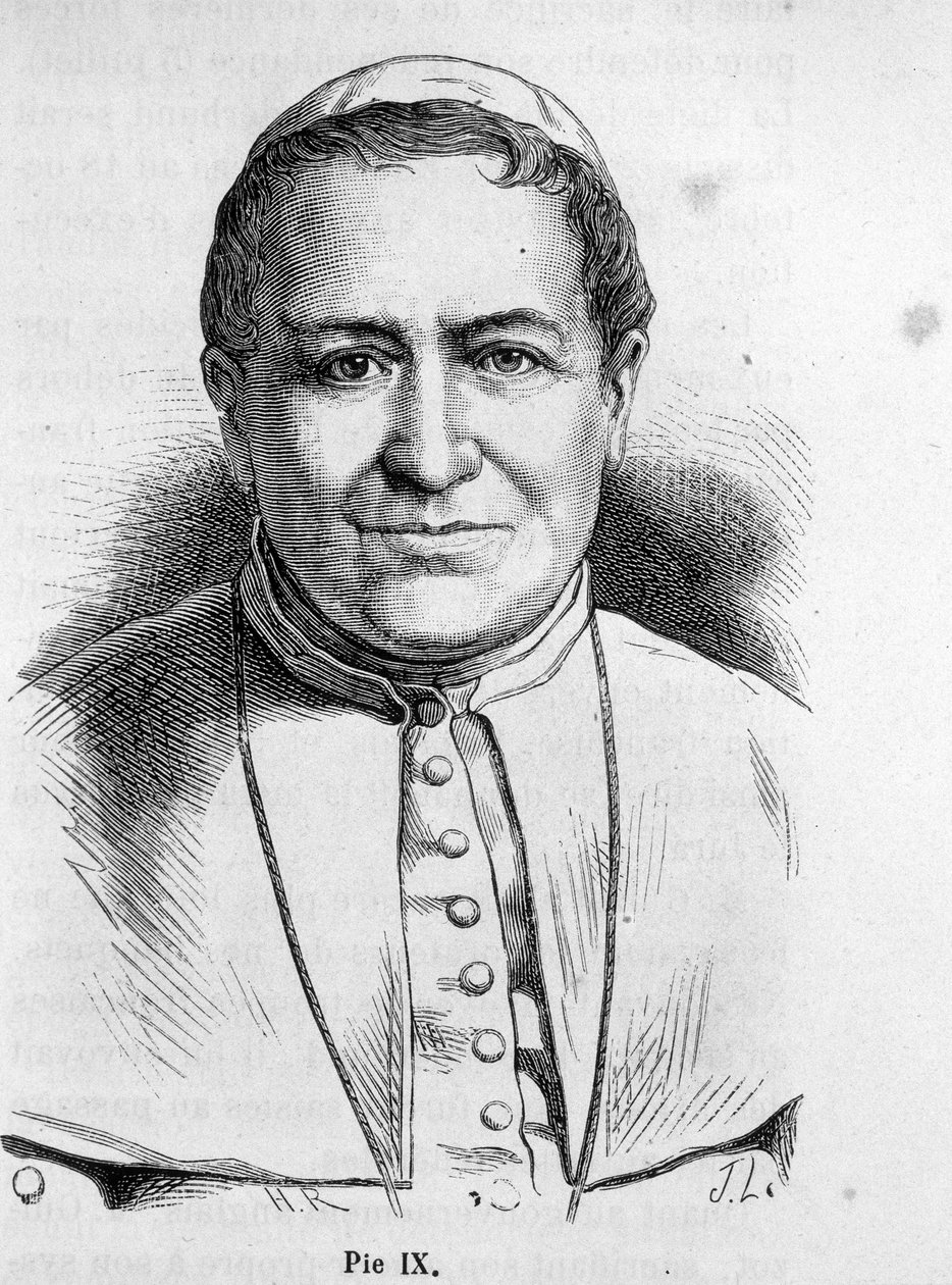 Retrato do Papa Pio IX (1792 - 1878). de Unknown artist