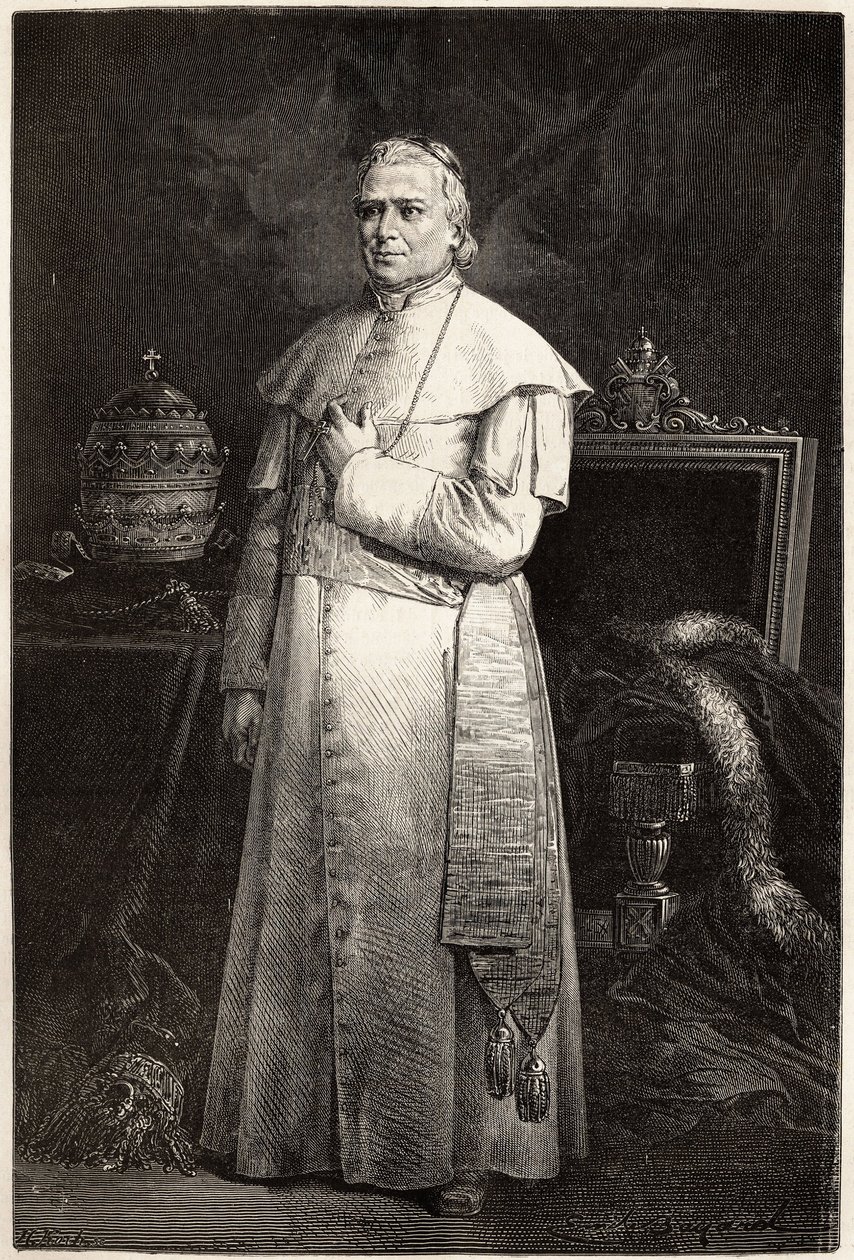 Retrato do Papa Pio IX (Giovanni Maria Mastai Ferretti de Unknown artist
