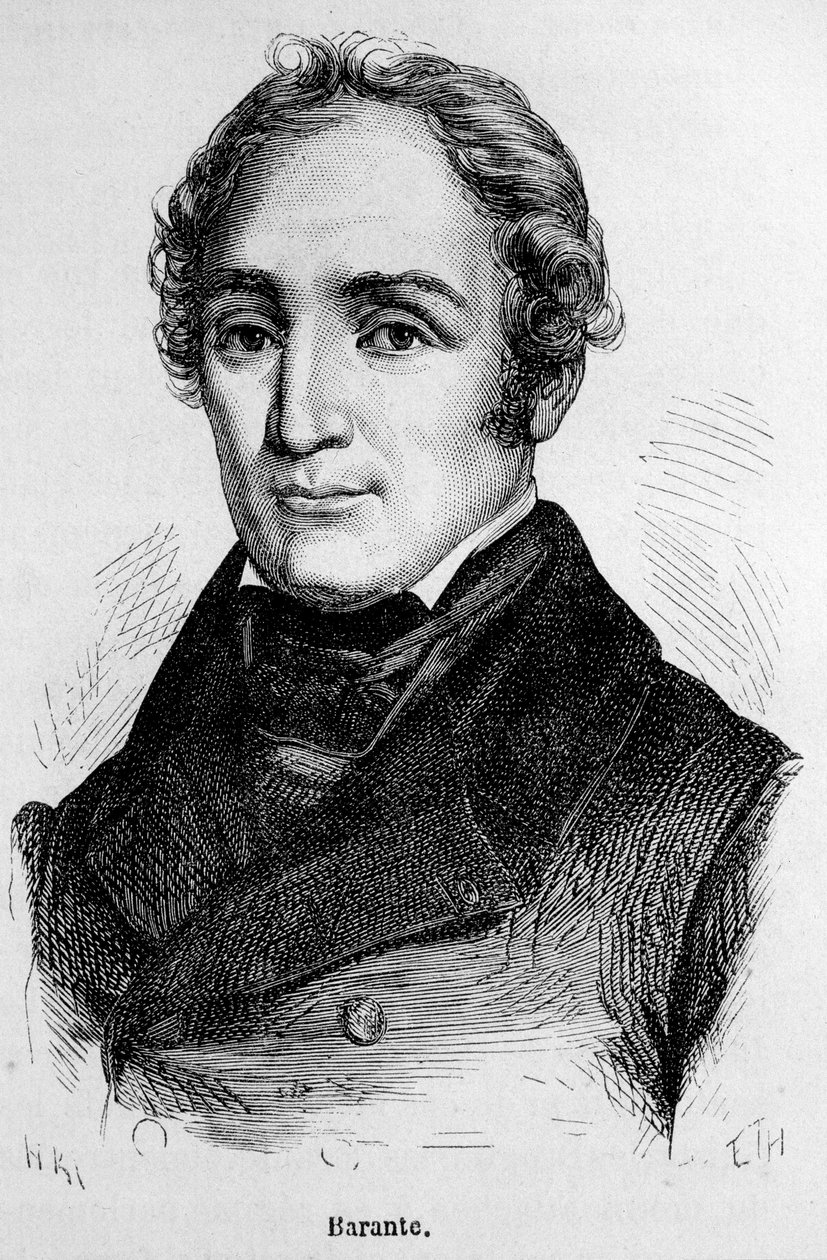 Retrato de Prosper Brugiere de Barante, historiador e político francês (1782 - 1866). de Unknown artist