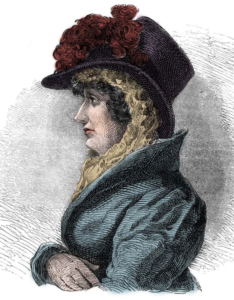 Retrato da Rainha Caroline de Brunswick (1768-1821), esposa de George IV, rei de Inglaterra - Caroline de Brunswick, rainha da Grã-Bretanha e Irlanda (1768-1821), consorte de George IV de Unknown artist