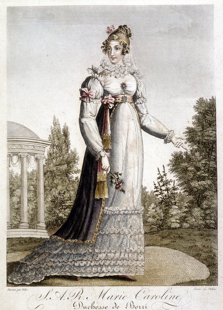 Retrato da Rainha Mary Caroline, Duquesa de Berry, filha pequena do Rei de Nápoles de Unknown artist