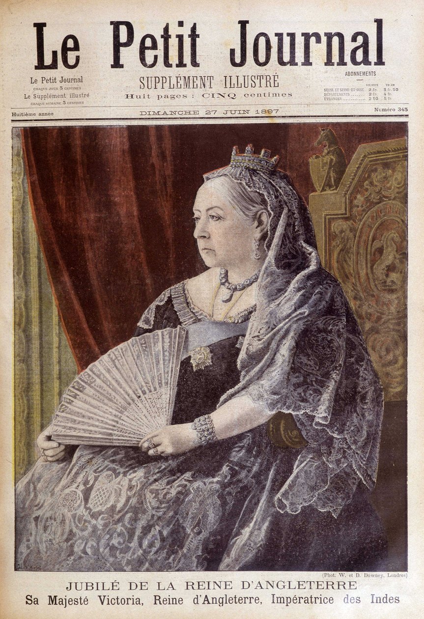 Retrato da Rainha Vitória por ocasião do seu jubileu - no "Le Petite Journal" de 27/06/1897 de Unknown artist