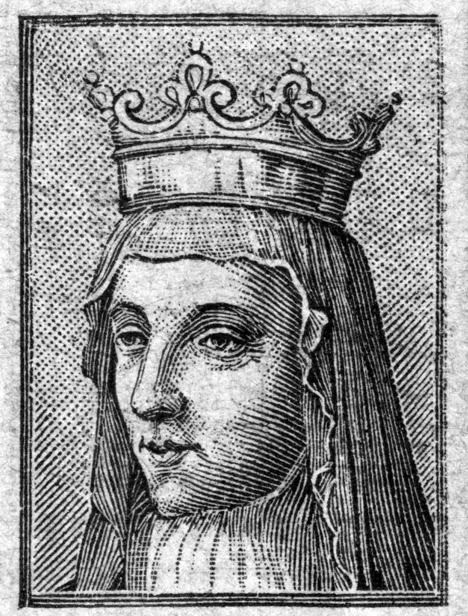 Retrato de Radegonde (ca. 520-587), Rainha de França, esposa de Clotaire (Clothaire). de Unknown artist