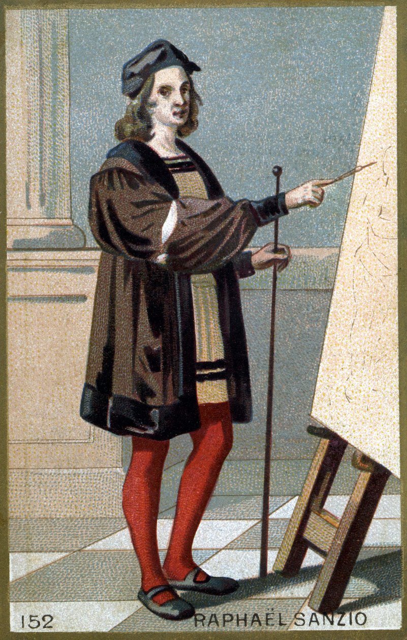 Retrato de Rafael (Raffaello Sanzio 1483 - 1520). Cromolitografia do final do século XIX. de Unknown artist