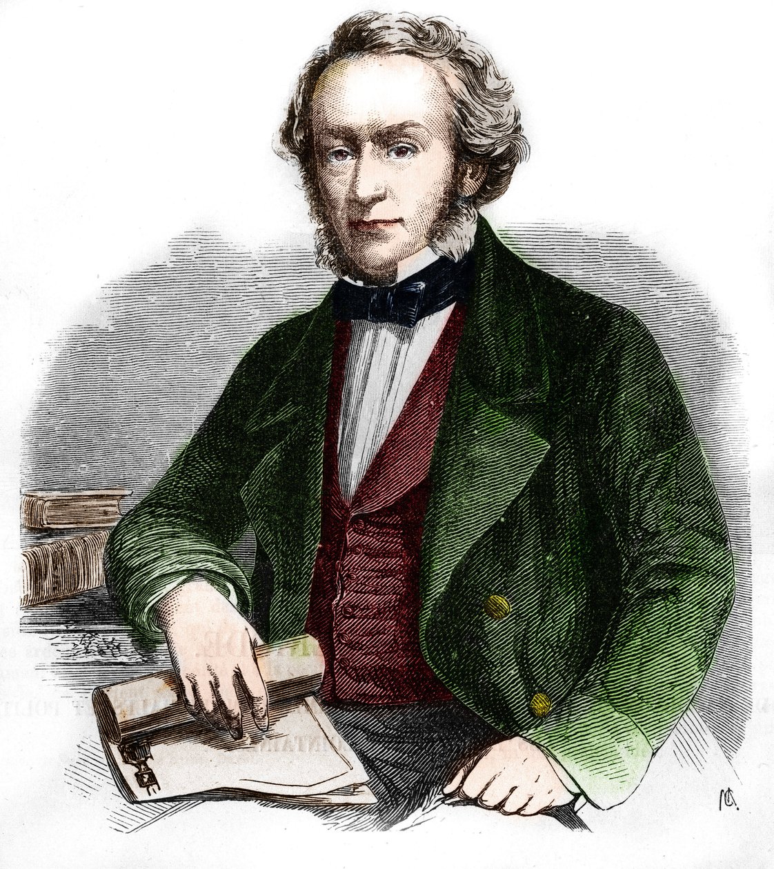 Retrato de Richard Cobden. Economista e político britânico (1804 -1865). Gravura de 1866. de Unknown artist