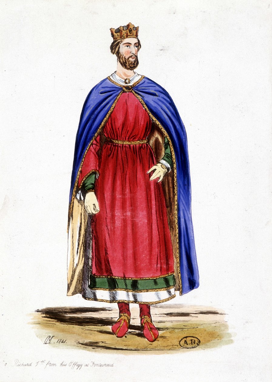 Retrato de Richard I de Inglaterra, sd. Século XII de Unknown artist