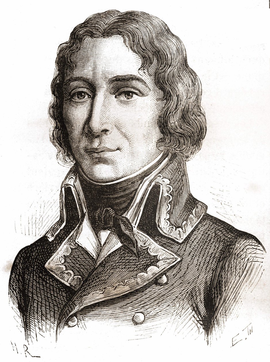 Retrato de Richepanse. Gravura do século XIX. de Unknown artist