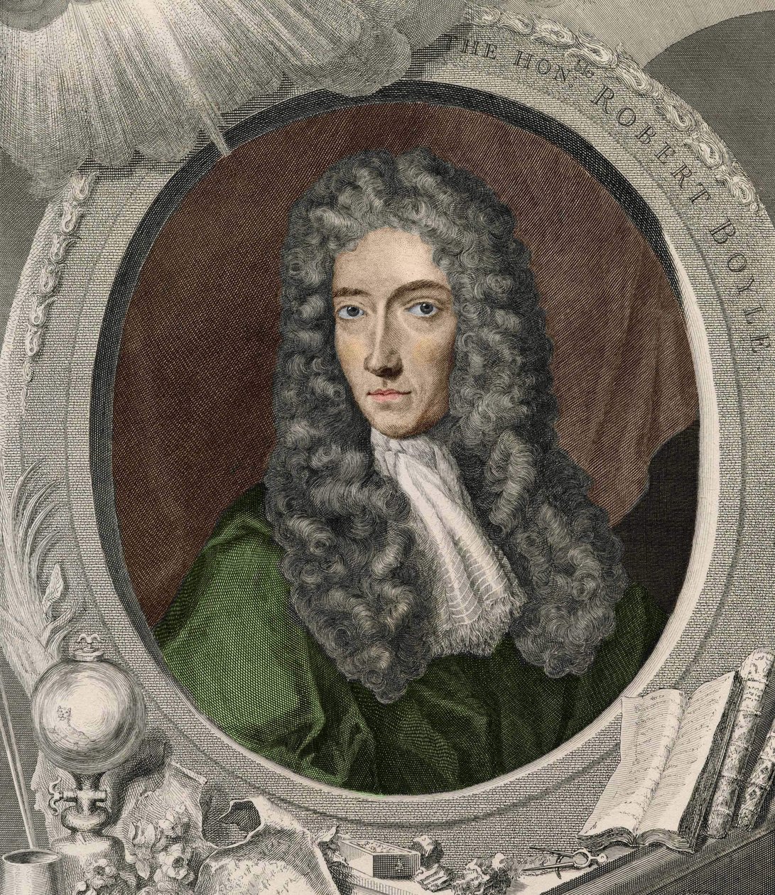 Retrato de Robert Boyle (1627 - 1691), físico e químico irlandês. de Unknown artist