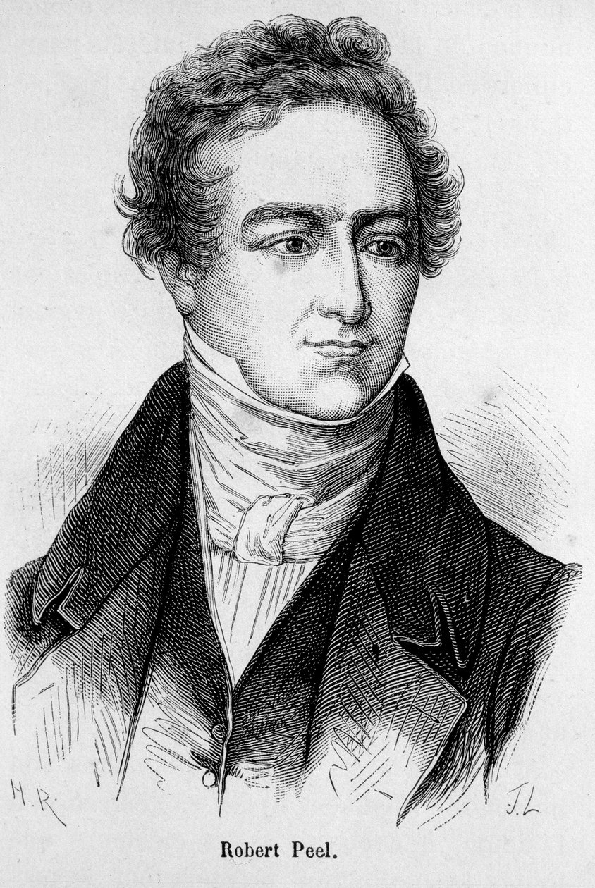 Retrato de Robert Peel, político britânico (1788 - 1850) de Unknown artist