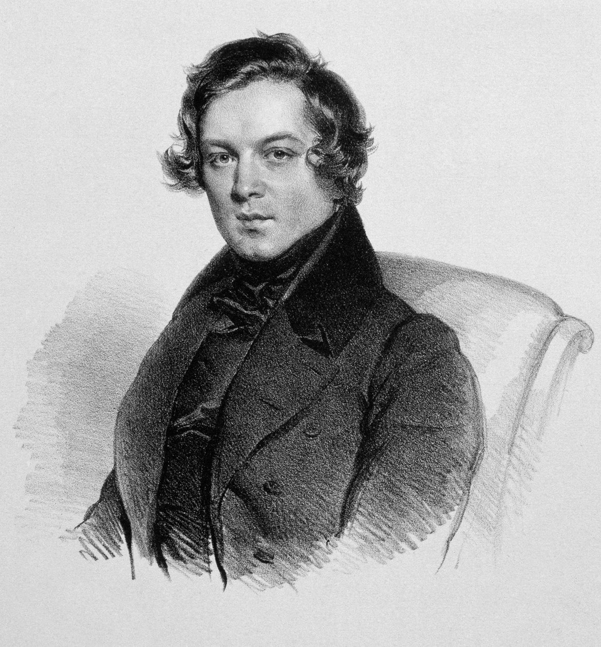 Retrato de Robert Schumann (1810-1856), compositor alemão. de Unknown artist