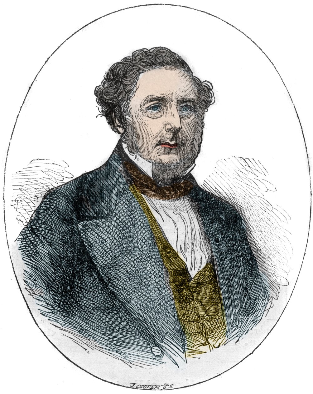 Retrato de Robert Stephenson, engenheiro mecânico e civil inglês (1803-1859) de Unknown artist