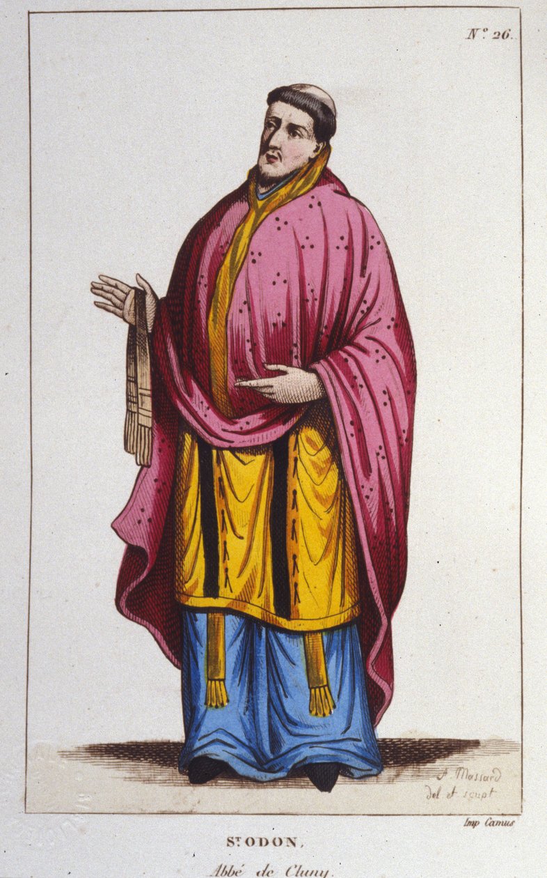 Retrato da gravura de Santo Odon de Cluny a partir de 1830 de Unknown artist