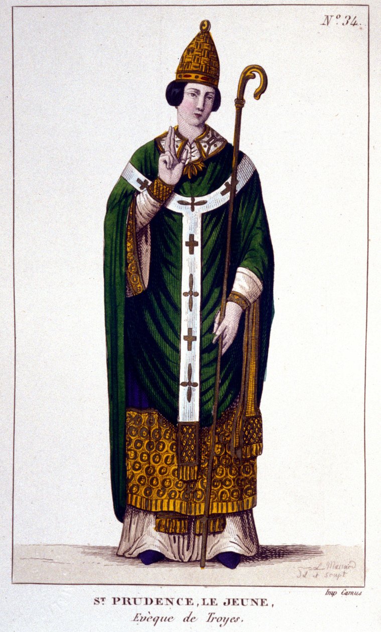 Retrato de Santa Prudência de Troyes Eveque de Troyes (século IX). de Unknown artist