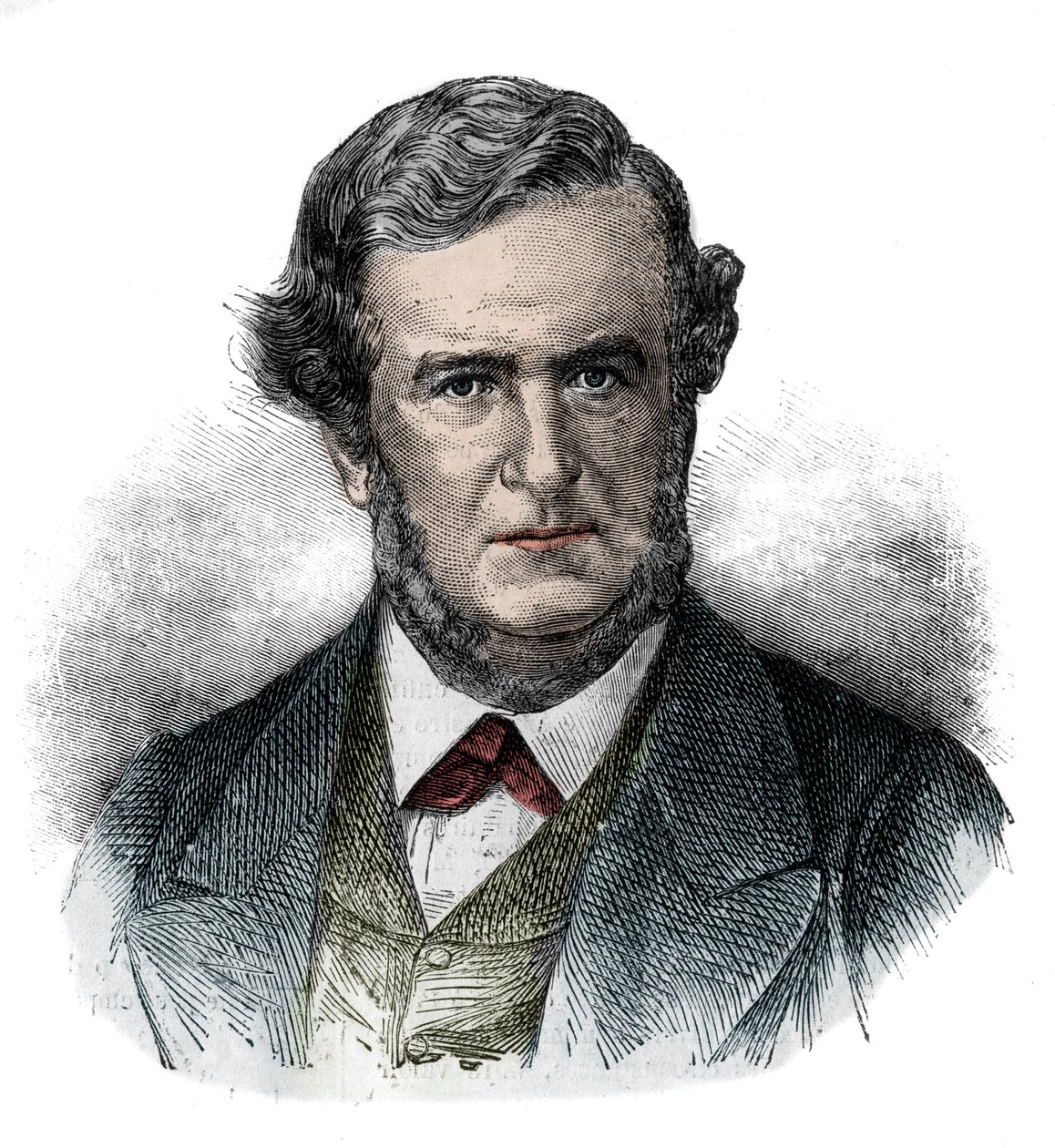Retrato de Salustiano Olozaga (1805-1873) político, diplomata e escritor inglês - gravura 1870 de Unknown artist