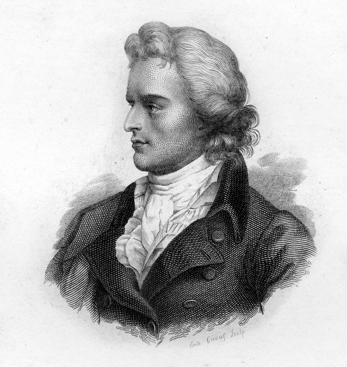 Retrato de Schiller (1759-1805), poeta e dramaturgo alemão de Unknown artist