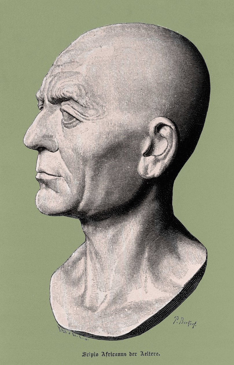 Retrato de Scipio, o estadista africano, geral e romano (235-183 a.C.). de Unknown artist