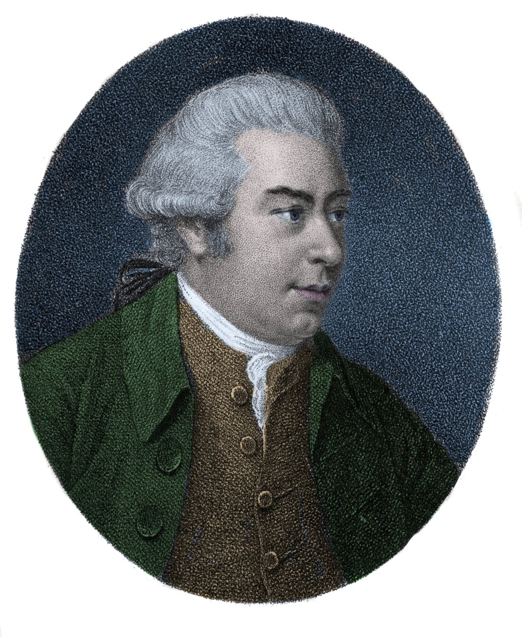 Retrato de Sir Joseph Banks (1743-1820), explorador inglês e naturalista. Gravura a cores do século XIX. de Unknown artist