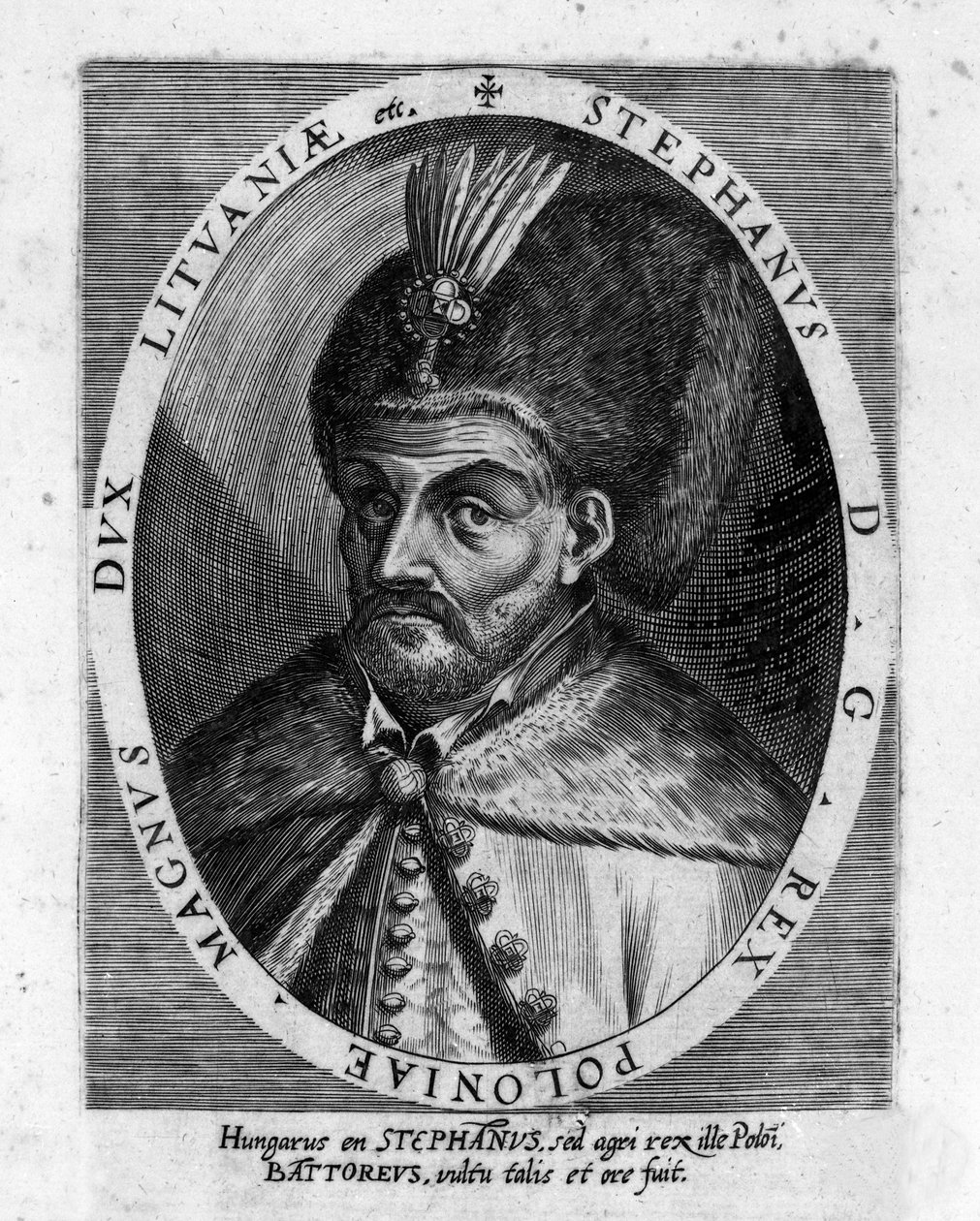 Retrato de Estêvão I Bathory (1533-1586), Príncipe da Transilvânia e Rei da Polónia. de Unknown artist