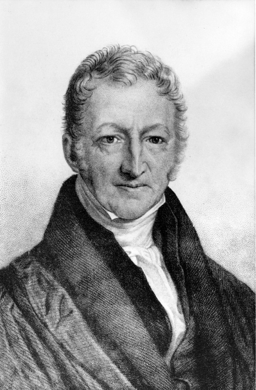 Retrato de Thomas Robert Malthus (1766 - 1834), economista britânico. de Unknown artist